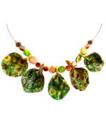 Artistic Turtle-Shell Sculpted Necklace - Image 2