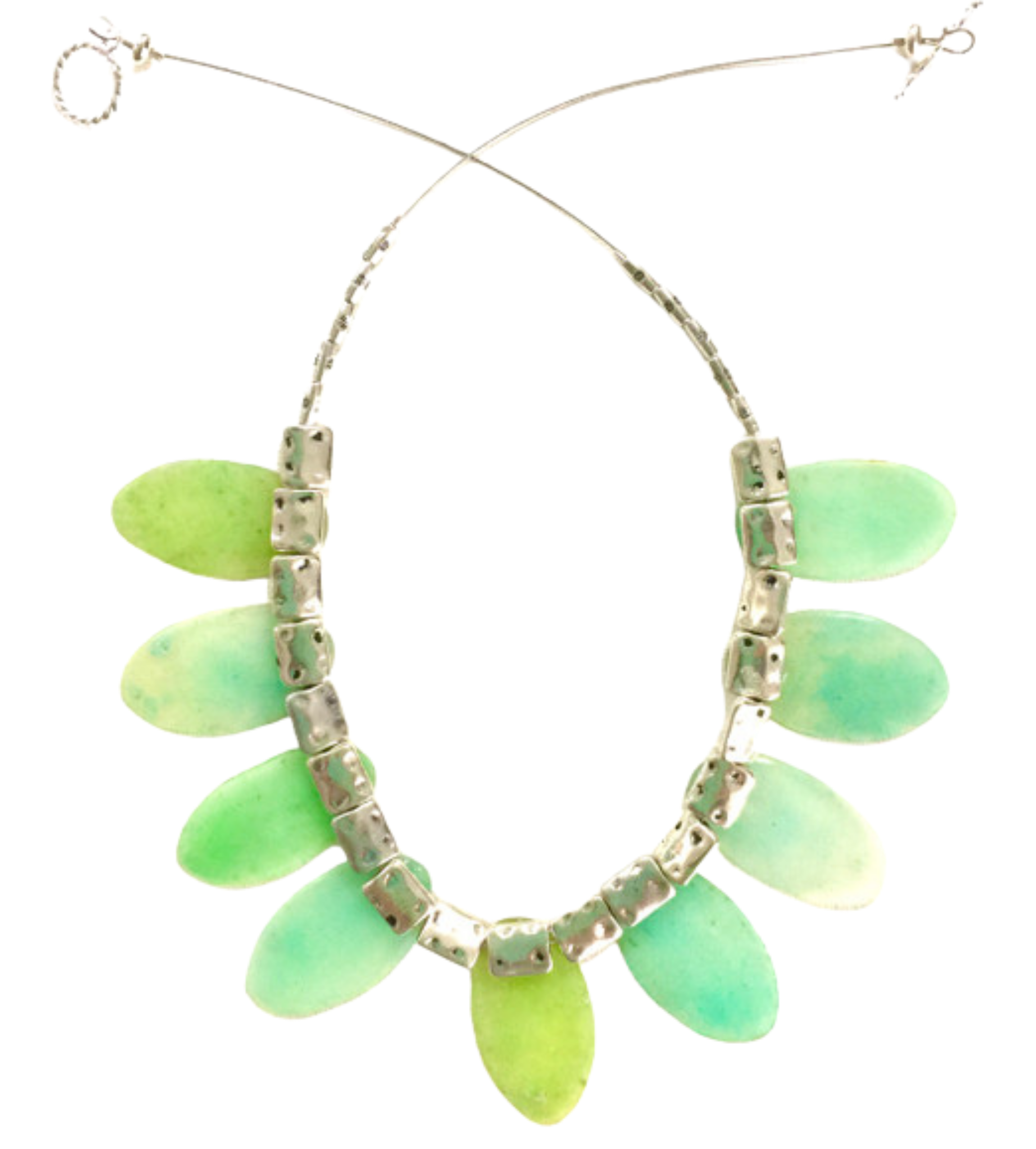 SEAGLASS GREEN NECKLACE 2300X2550 Sea Green Sea Glass-Like Necklace - Image 1