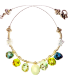 Sea Glass-Like Translucent Sculpted Necklace