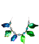 Translucent Ocean Colored Sculptured Necklace