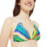 Waterfall Dreams Strappy Bikini Set (AOP) - Image 6