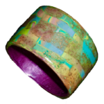 Springtime Plaid Wide Bangle