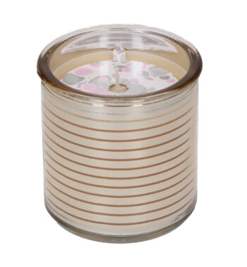 Striped Gold Glass Candle Collection - Sweet Grace