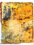 Original Monoprints Modern Orange Set of 4
