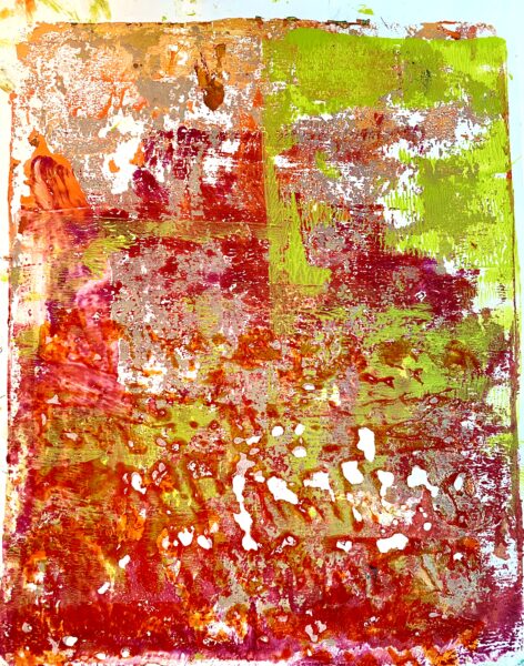 Original Monoprints Summer Sunset Set of 2