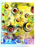 Original Monoprints Circled Colors II Set of 2