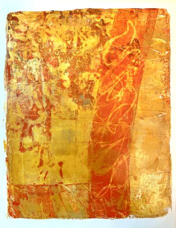 Orange Monoprints Set of 3 Orangecicle