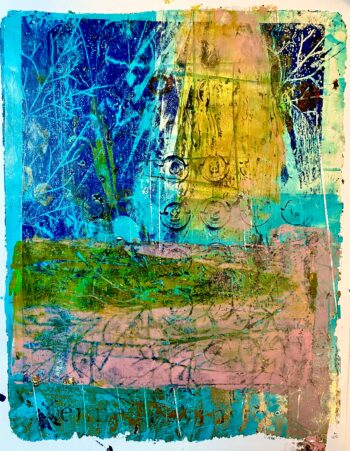 Original Monoprints Starry Starry Water Set of 2