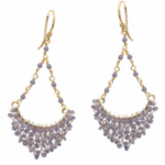 Amethyst Chandelier Earrings in Gold or Silver