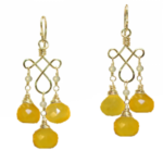 Light Yellow Crystal Earring Dangles