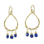 Teardrop Earrings with Gems - Customizable
