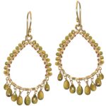 Green Crystal Chandelier Earrings