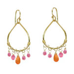 Garnet Dangle Drop Earrings