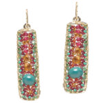 Rectangular Gemstone Earrings,