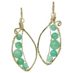 Sea Green Pea Pod Earrings