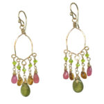 Multiple Gemstone Dangle Earrings