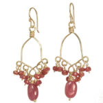 Pink Sapphire Dangle Earrings