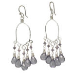 Blue Sapphire Chandelier Earrings