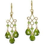Light Green Dangle Earrings, Drops