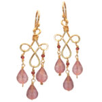 Amethyst Dangle Earrings, Exotic