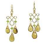 Brown Gemstone Earrings