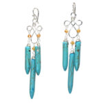 Turquoise Long Dangle Earrings