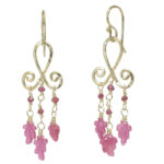 Pink Crystal Drop Earrings