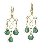 Emerald Green Crystal Drop Earrings