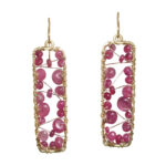 Contemporary Ruby Earrings