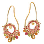 Multi Colored Gem Earrings, Whimsical