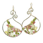 Mixed-Gem Dangle Earrings