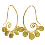 Green Stone Long Dangle Earrings