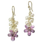 Amethyst and Pearl Earrings