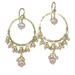Pearl or Gem Chandelier Earrings, Customizable
