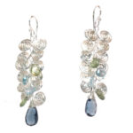 Blue Topaz Earrings with Filigree