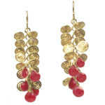 Ruby Drop Earrings in Gold or Silver