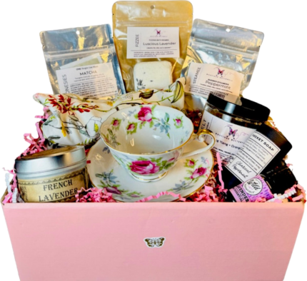 VINTAGE TEA CUP & SPA BLISS BOX PACKAGE DELUXE